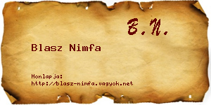 Blasz Nimfa névjegykártya